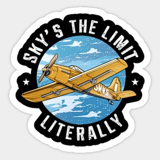 Sky's The Limit Literally RC Plane Sticker